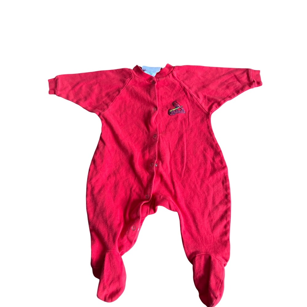 MLB St Louis Cardinals Red Footed Pajamas Sleeper Newborn 0-3 Months Pine Sports
